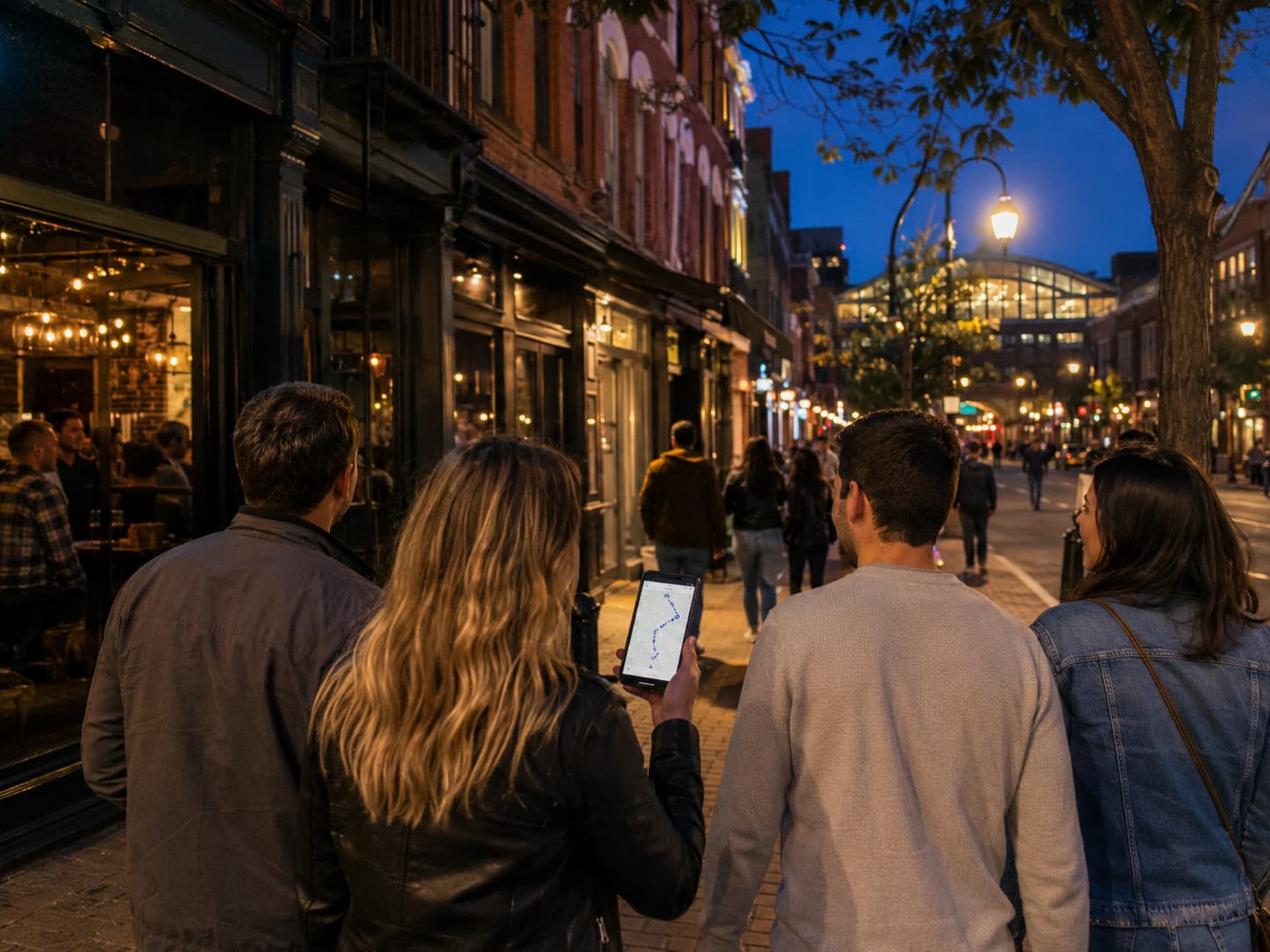 Walkable Hoboken bar district
